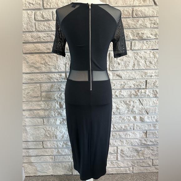 French Connection black sheer cutout dress - Picture 3 of 4